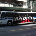 Madrid Poster: top part of 3-in-1 poster on bus